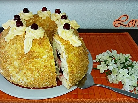 Rezept: Frankfurter-Kranz mit Deutscher Buttercreme Bild Nr. 3849 Frankfurter-Kranz mit Deutscher Buttercreme - Rezept - Bild Nr. 3849