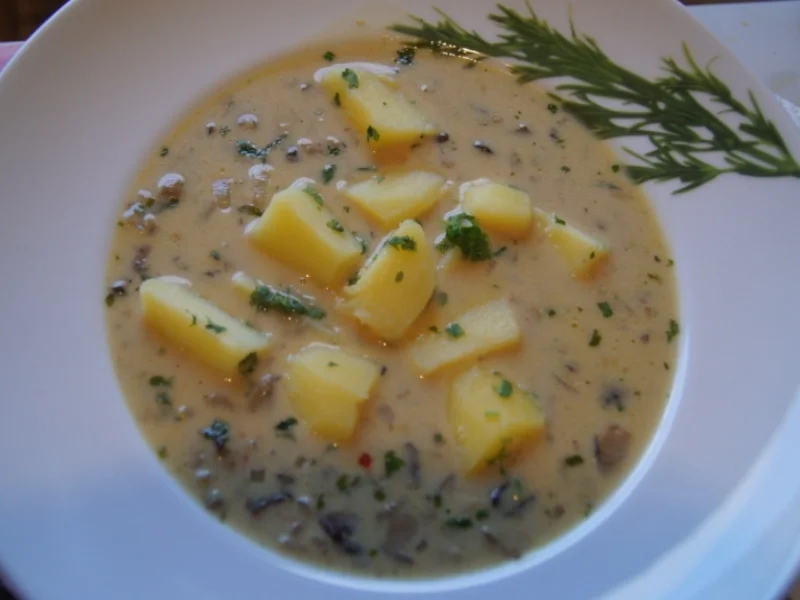 Waldpilzsuppe mit Petersilienkartoffeln - Rezept - Bild Nr. 3839