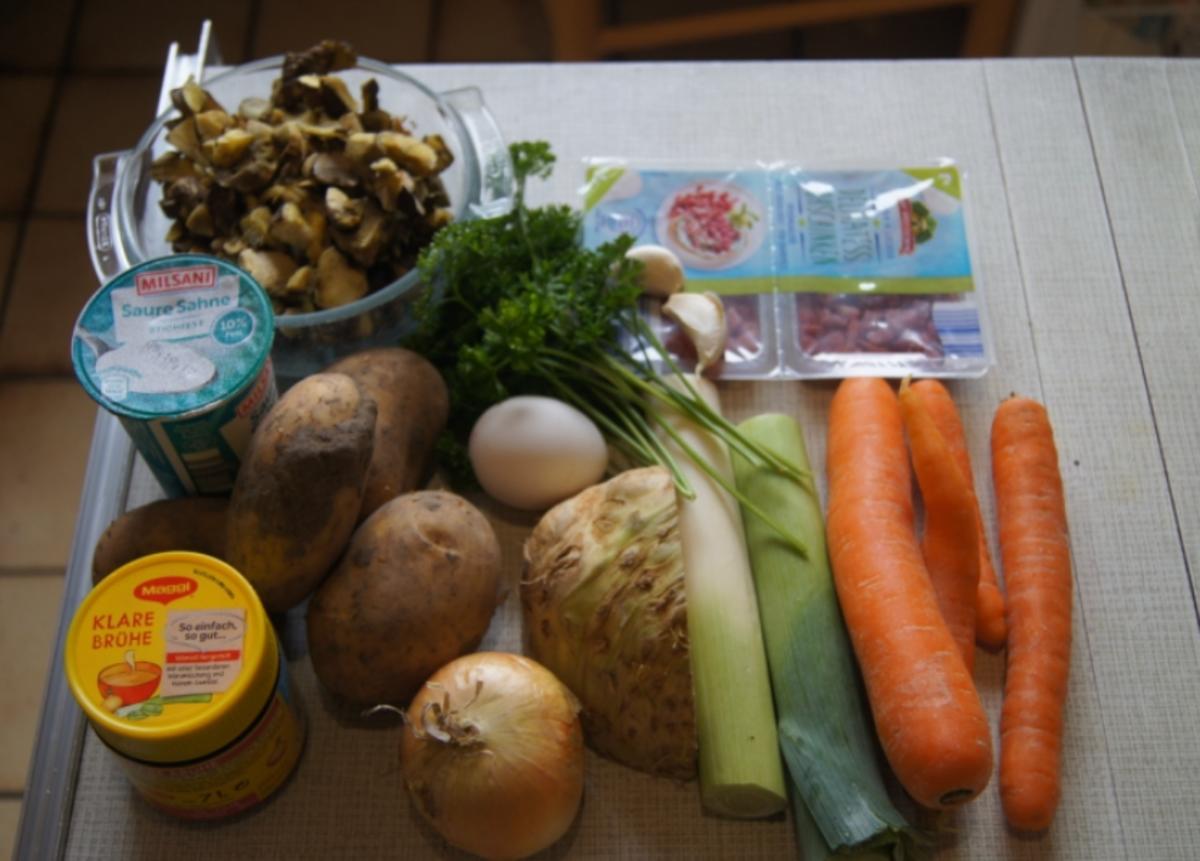 Kartoffelsuppe mit frischen Waldpilzen - Rezept - Bild Nr. 3836