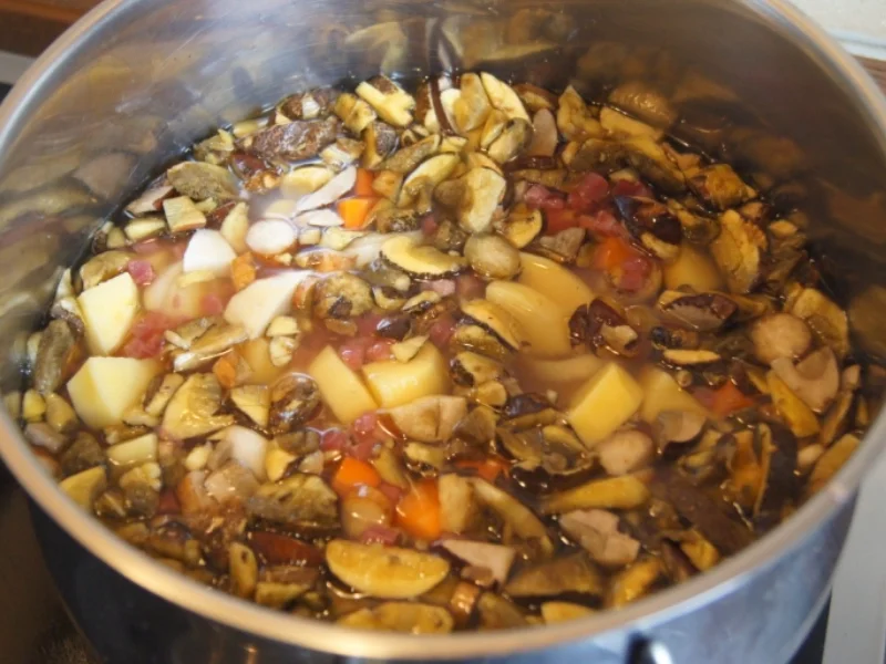 Rezept: Kartoffelsuppe mit frischen Waldpilzen Bild Nr. 3840 Kartoffelsuppe mit frischen Waldpilzen - Rezept - Bild Nr. 3840