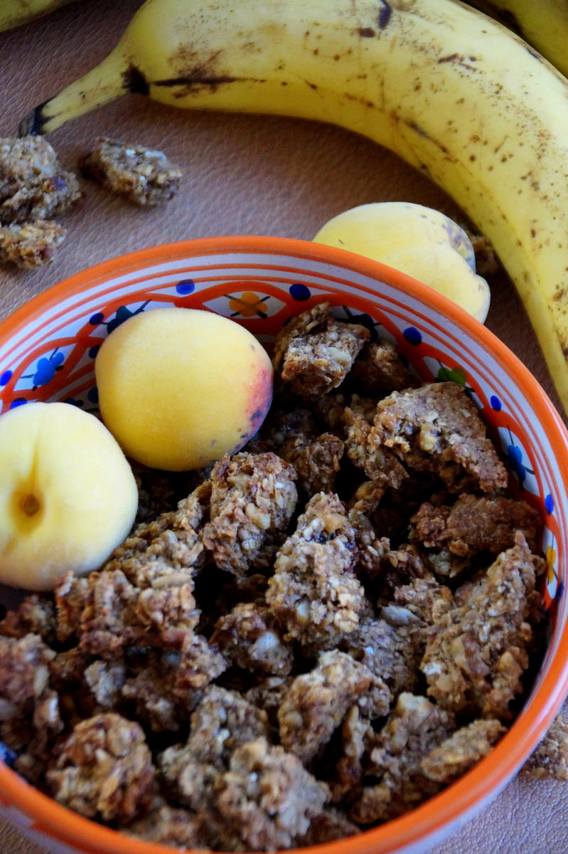 Frühstück - Bananen-Aprikosen-Granola - Knuspermüsli - Rezept - Bild Nr. 3940