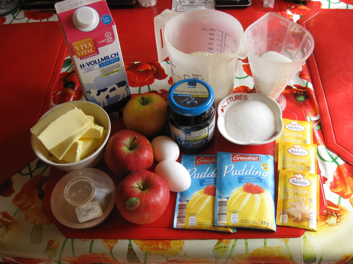 Apfel Heidelbeeren Streuselkuchen - Rezept - Bild Nr. 3846