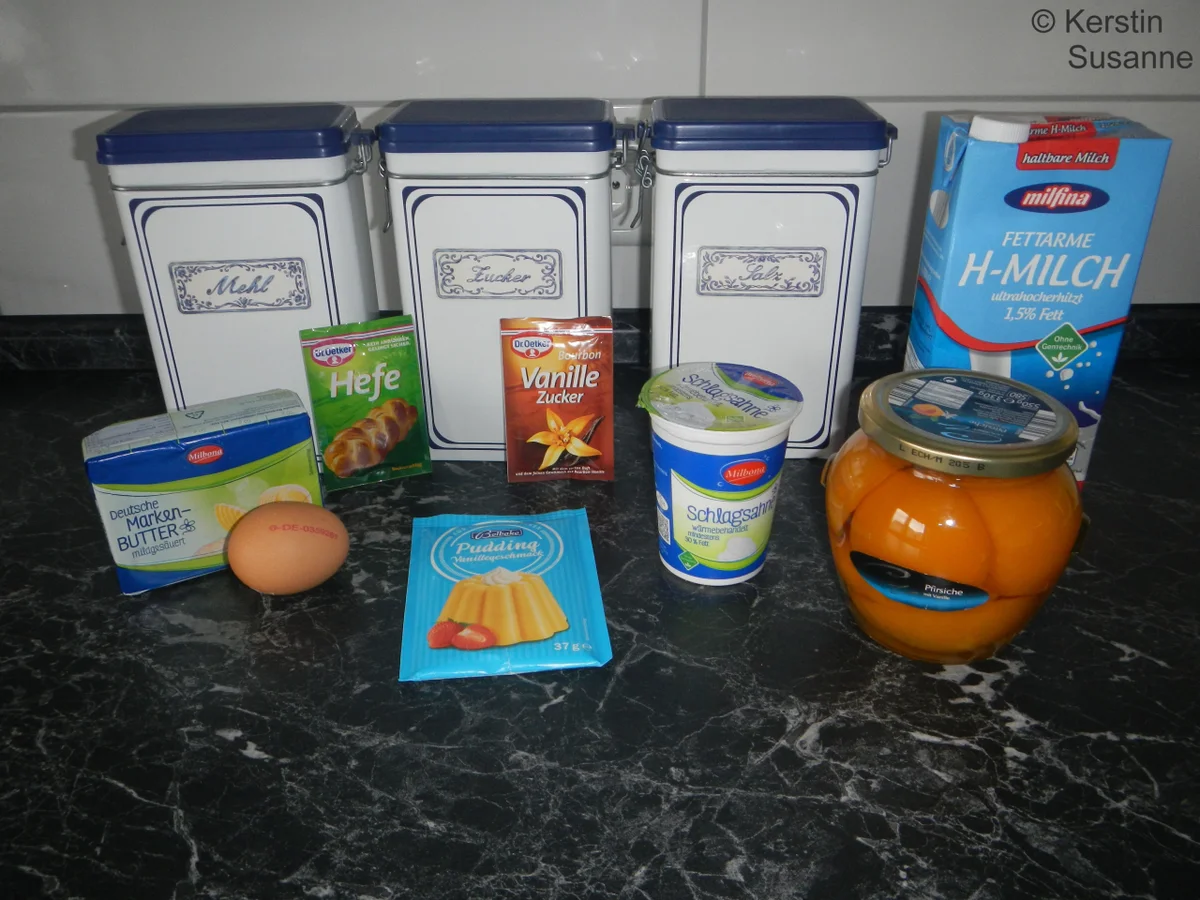 Rezept: Pfirsich-Pudding-Kuchen Bild Nr. 3849 Pfirsich-Pudding-Kuchen - Rezept - Bild Nr. 3849