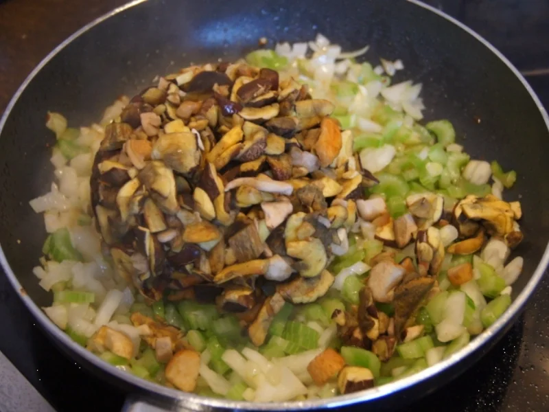 Hähnchenbrustfilet-Pie mit frischen gemischten Waldpilzen - Rezept - Bild Nr. 3861