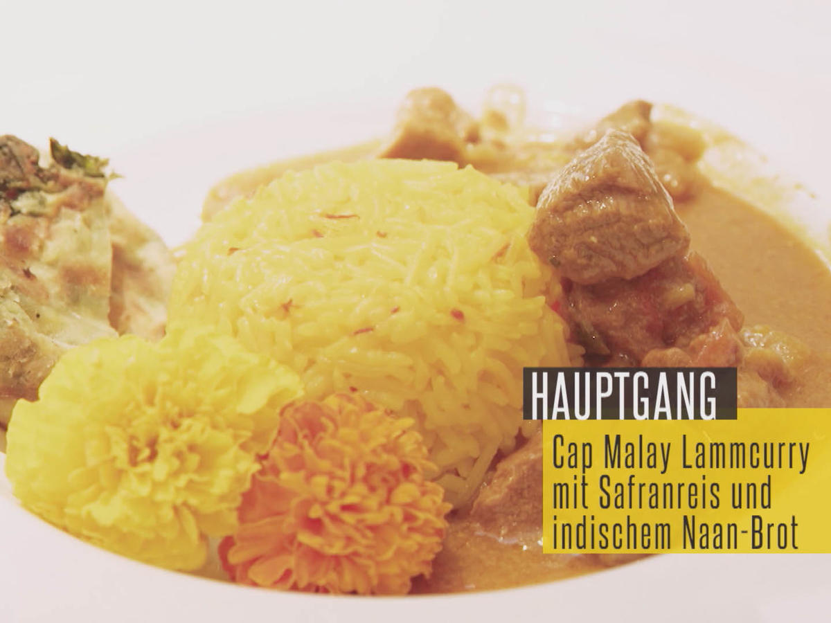 Cap Malay Lammcurry Mit Safranreis Dazu Indisches Naanbrot Rezept Kochbar De