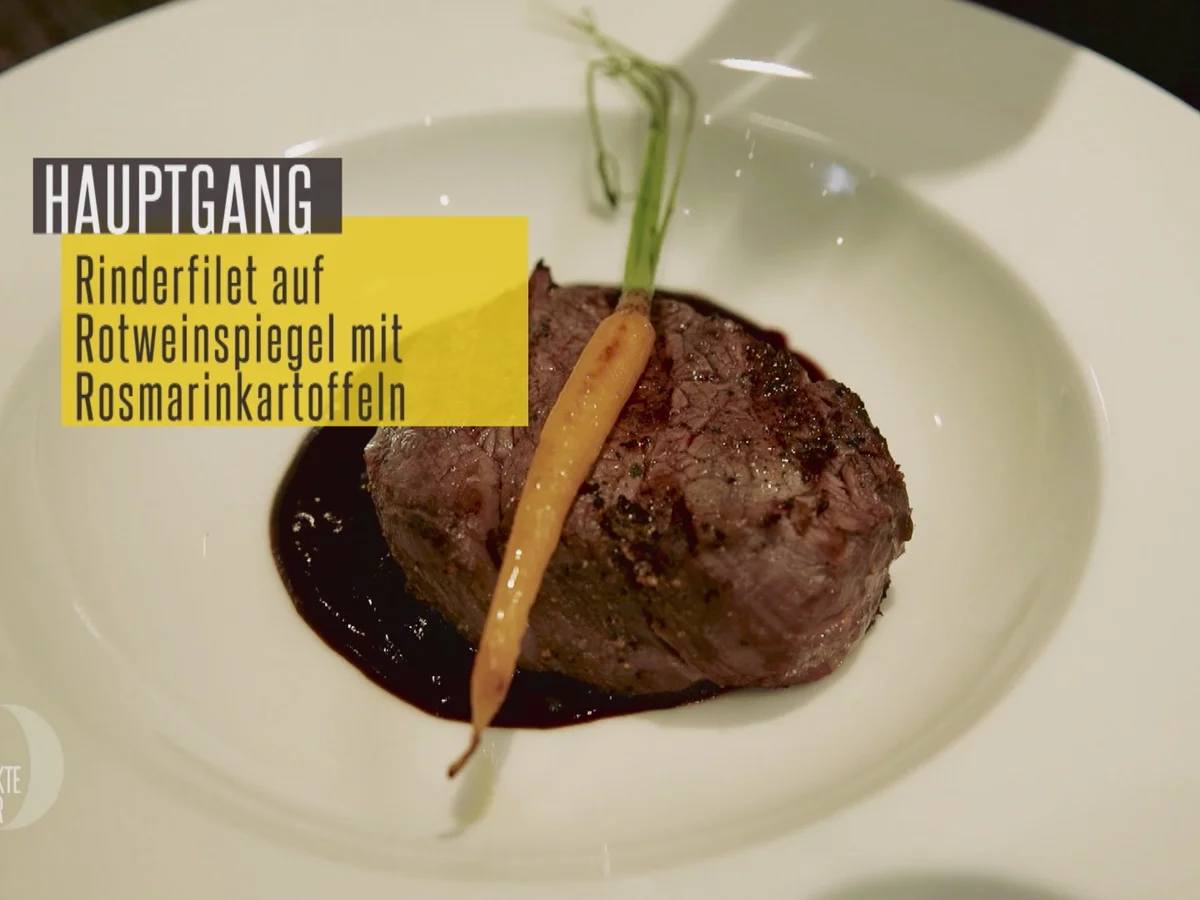 Rinderfilet auf Rotweinspiegel mit Rosmarinkartoffeln - Rezept - Bild Nr. 2