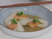 Roh marinierter Lachs im Ponzu-Sud mit Spargel und Avocado (Alexander Kumptner) - Rezept - Bild Nr. 2