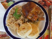 Grillhaxe mit tschechischen Kraut und Knödeln - Rezept - Bild Nr. 3876