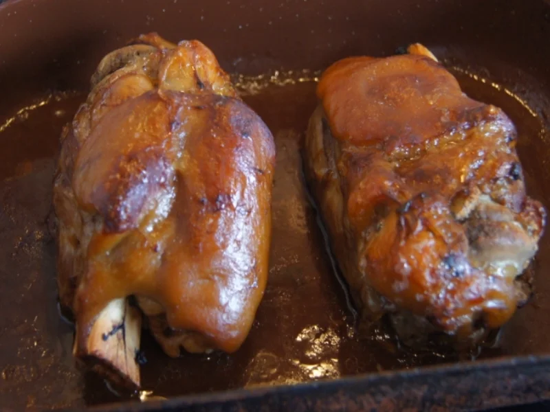 Grillhaxe mit tschechischen Kraut und Knödeln - Rezept - Bild Nr. 3879