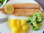Fisch:   LACHSFORELLE  gedünstet - Rezept - Bild Nr. 3912