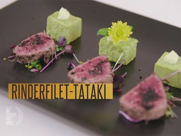 Erbsen-Vanille-Panna-Cotta mit Rindsfilet-Tataki (Meta Hiltebrand) - Rezept - Bild Nr. 2