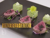 Erbsen-Vanille-Panna-Cotta mit Rindsfilet-Tataki (Meta Hiltebrand) - Rezept - Bild Nr. 2