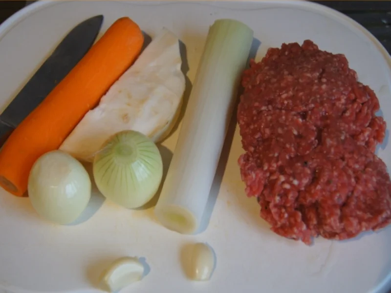 Flickerklops mit Pellkartoffeln - Rezept - Bild Nr. 3912