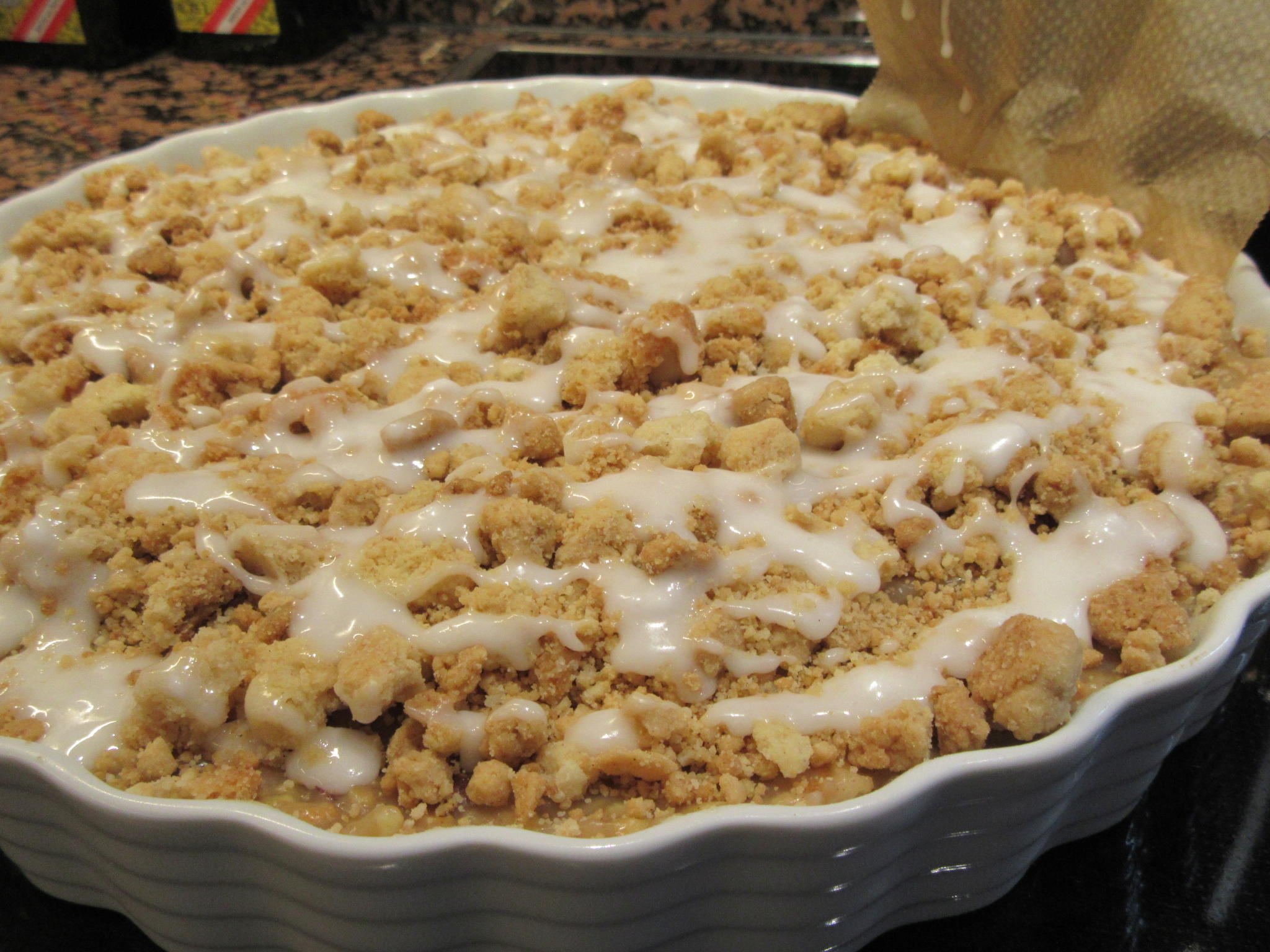 Bilder für Backen: Apfel-Streusel-Tarte mit Mandelkaramell - Rezept