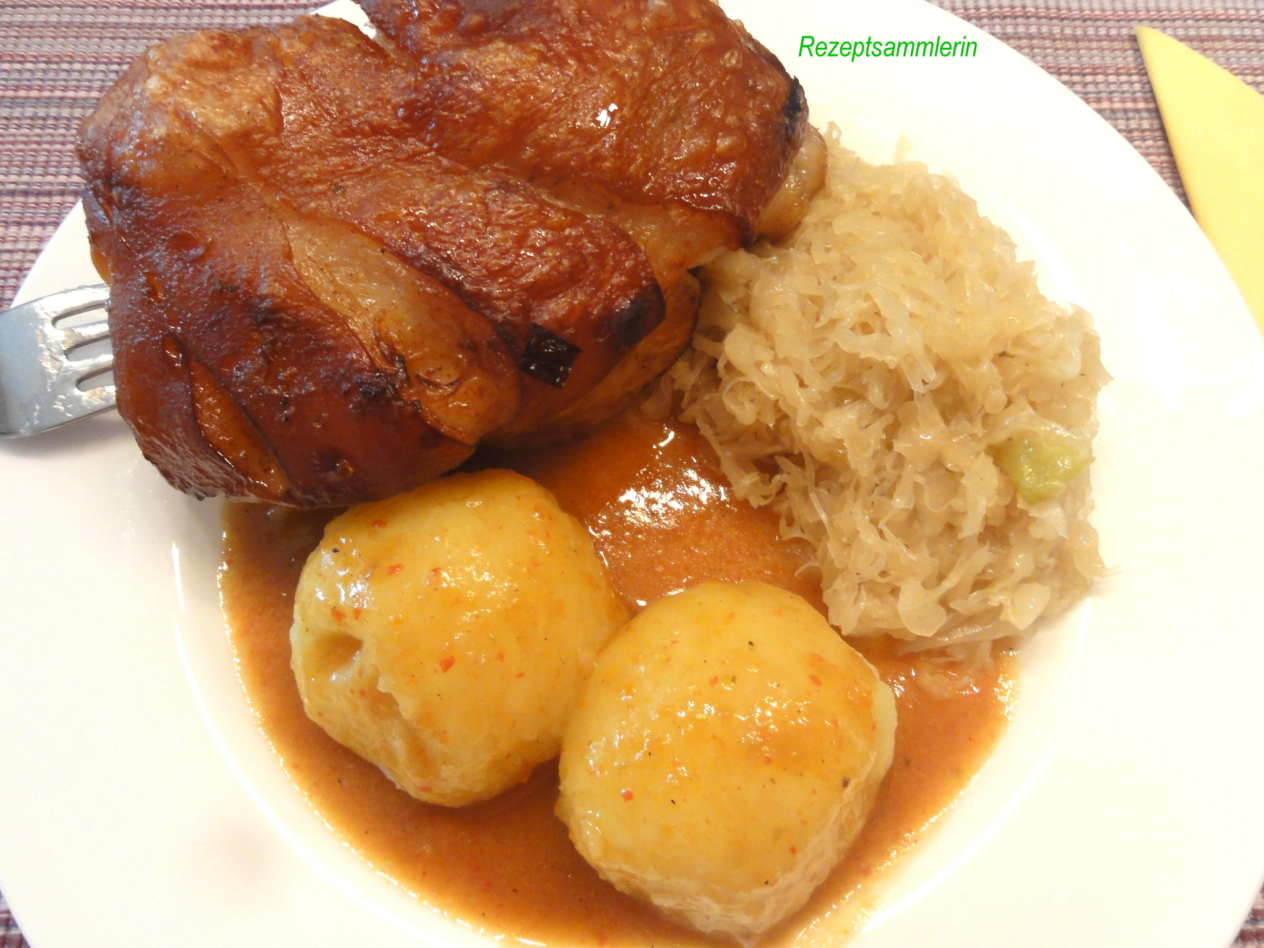 Fleisch: SCHWEINSHAXE aus dem Römertopf - Rezept By Rezeptsammlerin