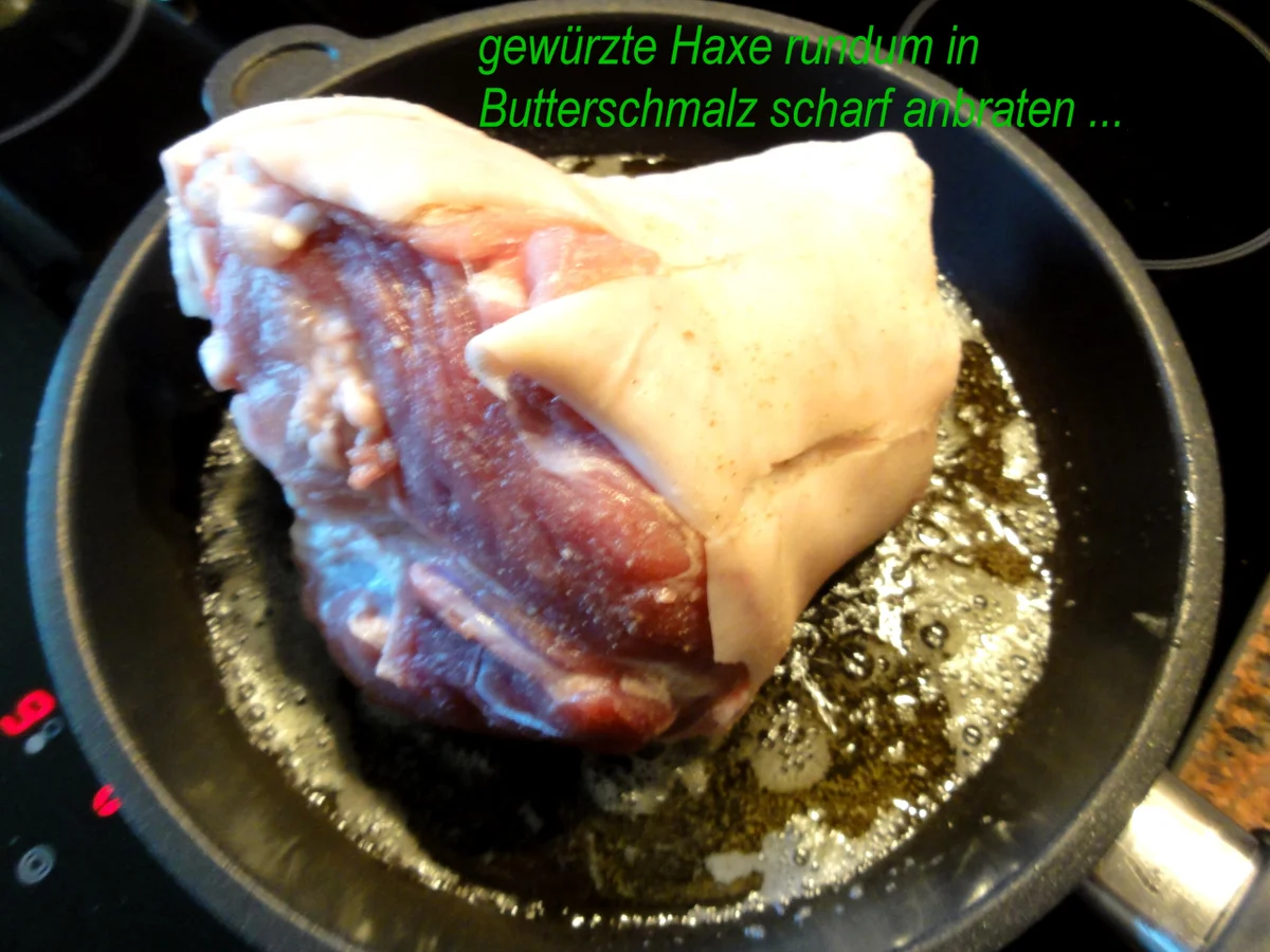 Rezept: Fleisch: SCHWEINSHAXE aus dem Römertopf Bild Nr. 3981 Fleisch: SCHWEINSHAXE aus dem Römertopf - Rezept - Bild Nr. 3981