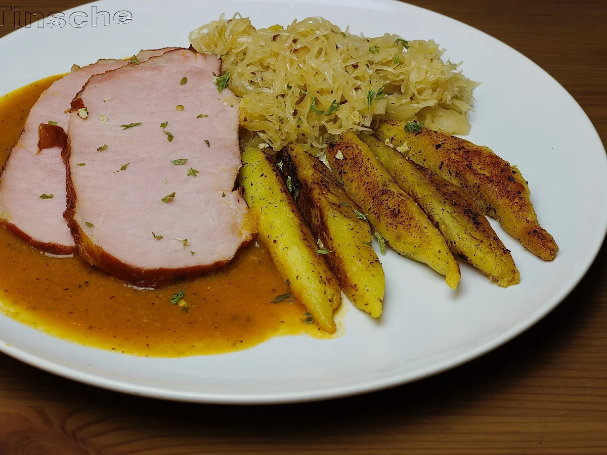 Saftiger Kasselerbraten mit Sauerkraut - Rezept - Bild Nr. 4001