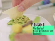 Thai-Beef auf Mango-Wasabi-Salat und Sesamchip - Rezept - Bild Nr. 2