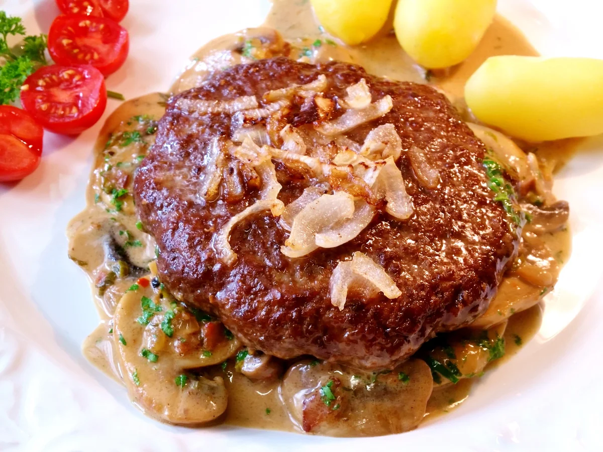 Rezept: XXL-Steakhaus-Burger auf Champignons Bild Nr. 4072 XXL-Steakhaus-Burger auf Champignons - Rezept - Bild Nr. 4072