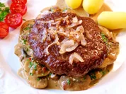 XXL-Steakhaus-Burger auf Champignons - Rezept - Bild Nr. 4072