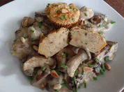 Semmelknödel-Muffins mit Pilz-Rahm - Rezept - Bild Nr. 4139