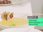Rezept: Afrikanische Süßkartoffel-Kokos-Suppe mit frittierten Bananenscheiben Bild Nr. 2 Afrikanische Süßkartoffel-Kokos-Suppe mit frittierten Bananenscheiben - Rezept - Bild Nr. 2