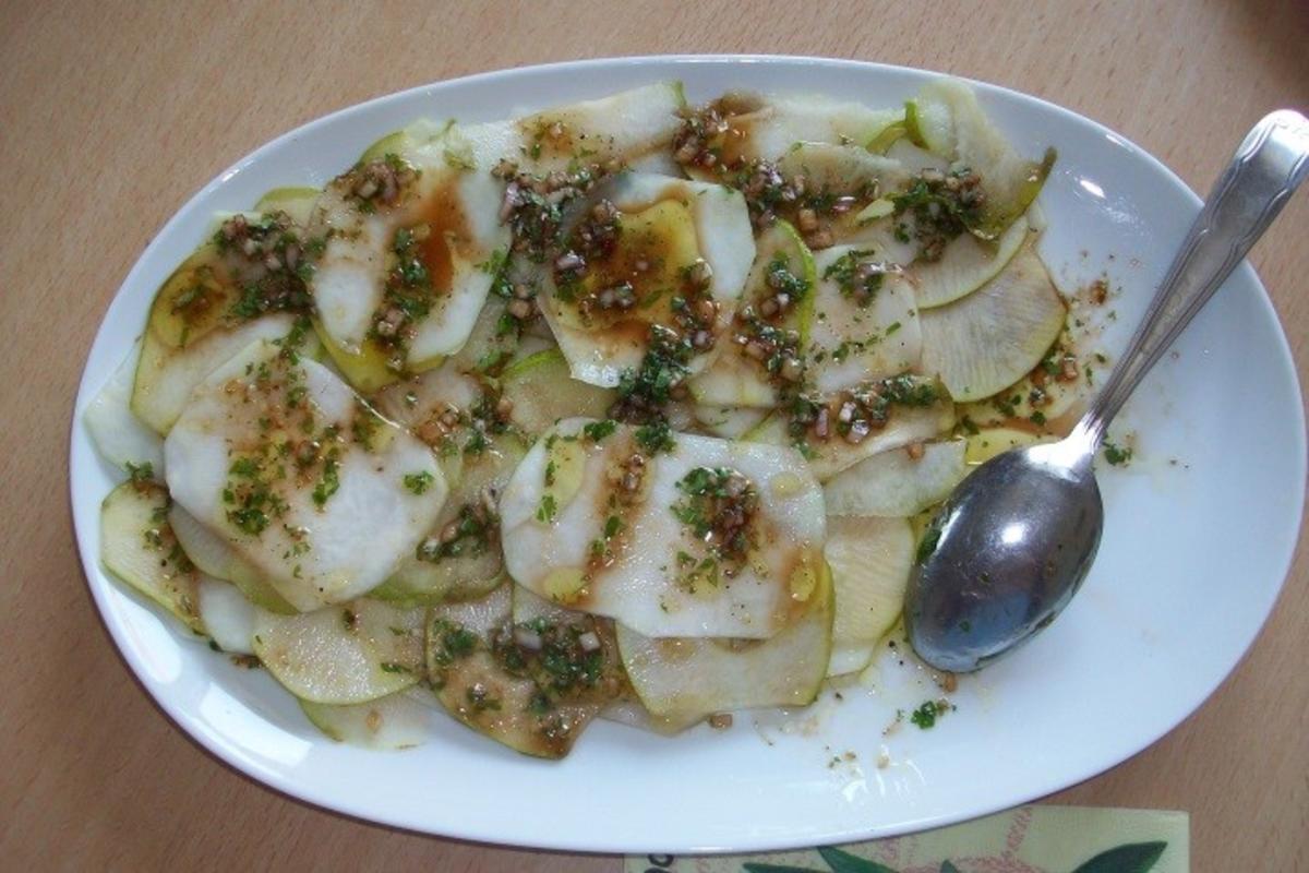 Bilder für Kohlrabi Birnen Carpaccio - Rezept