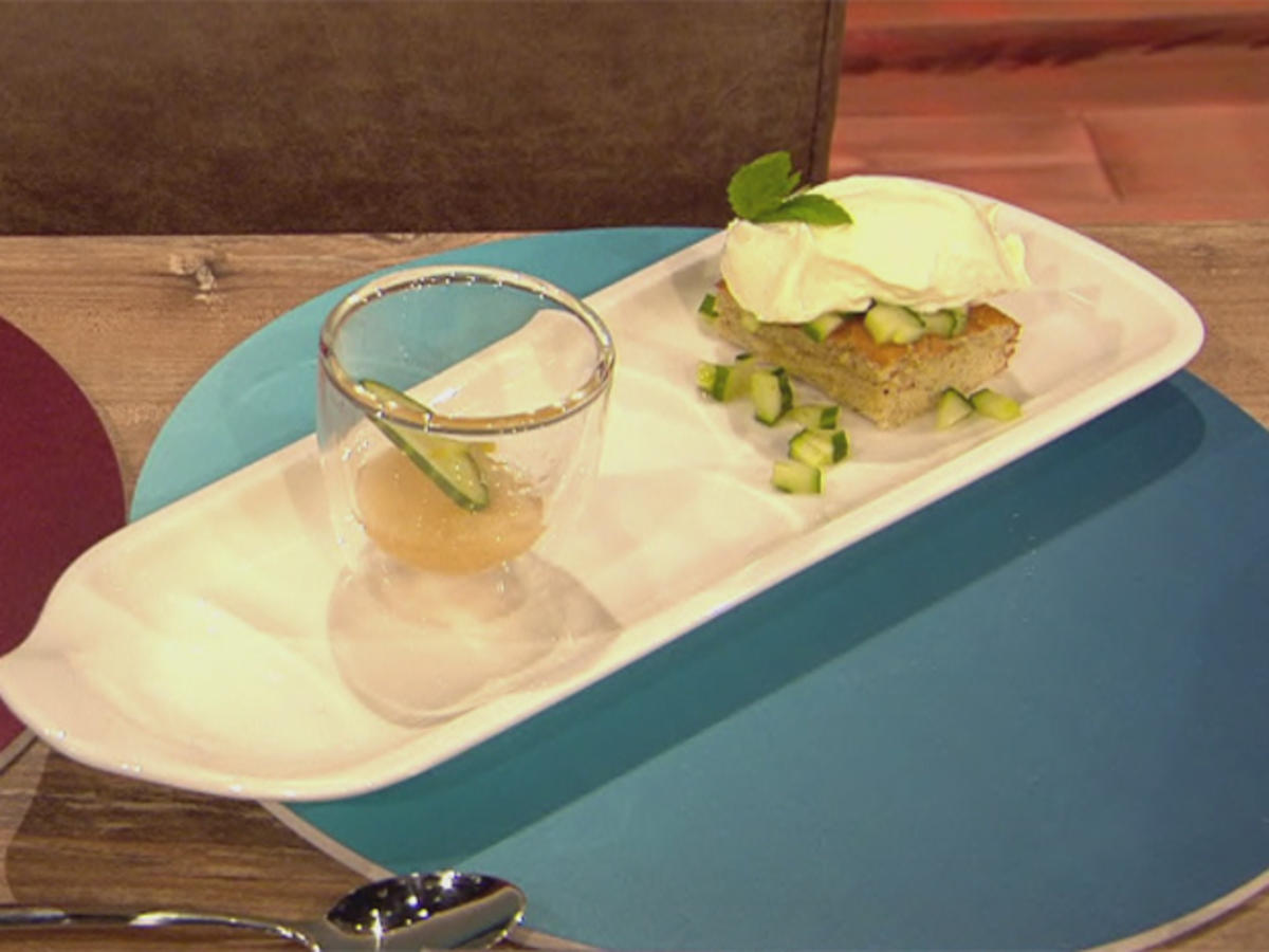 Haselnusskuchen mit Zitrone-Gurke-Minze-Crème (Annie Hoffmann) - Rezept - Bild Nr. 2