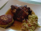 Rezept: "Dicke Rippchen" mit Rahm-Spitzkohl und Kartoffel-Plรคtzchen Bild Nr. 4234 "Dicke Rippchen" mit Rahm-Spitzkohl und Kartoffel-Plรคtzchen - Rezept - Bild Nr. 4234