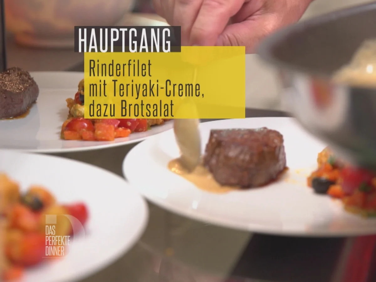 Rinderfilets, Teriyaki Sauce und Brotsalat - Rezept - Bild Nr. 2