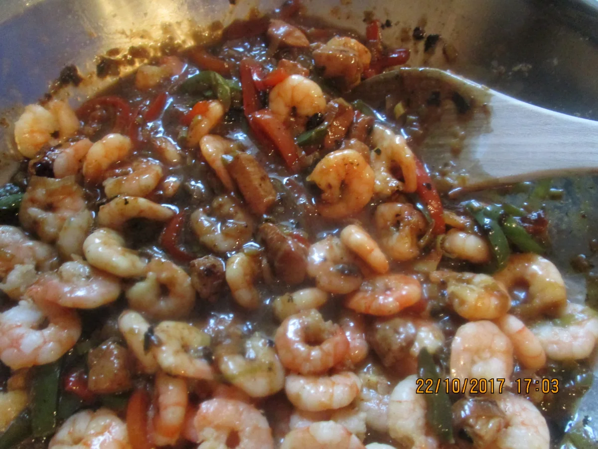 WOK: Garnelen auf kantonesische Art - Rezept - Bild Nr. 4312