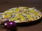 Schneller Kürbis- Champignon-Flammkuchen - Rezept - Bild Nr. 2