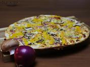 Schneller Kürbis- Champignon-Flammkuchen - Rezept - Bild Nr. 2