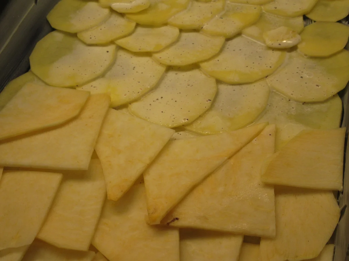 Auflauf: Kartoffel-Steckrüben-Gratin - Rezept - Bild Nr. 4334