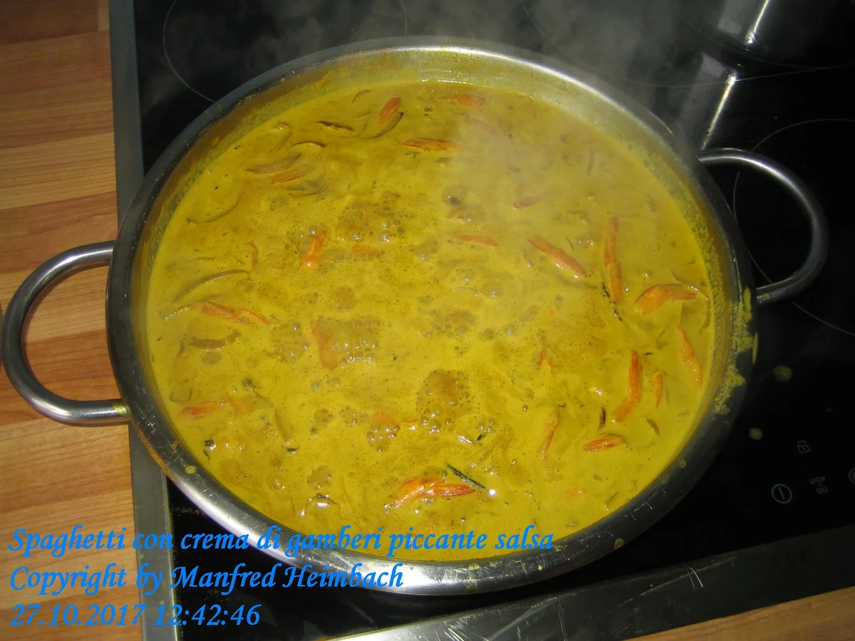 Nudeln – Spaghetti con crema di gamberi piccante salsa - Rezept - Bild Nr. 4345