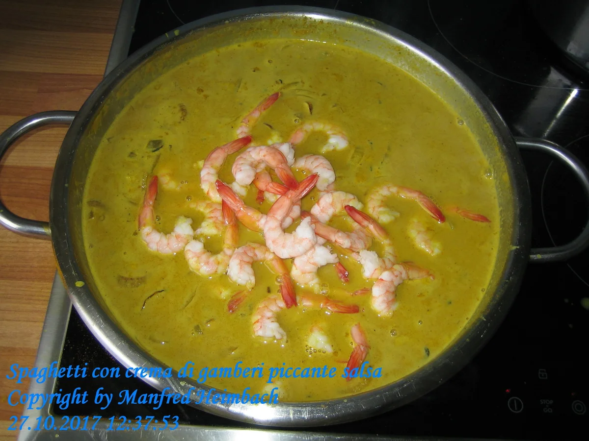 Nudeln – Spaghetti con crema di gamberi piccante salsa - Rezept - Bild Nr. 4346