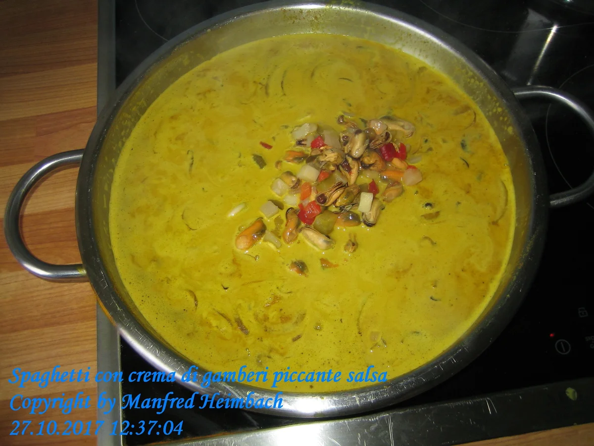 Nudeln – Spaghetti con crema di gamberi piccante salsa - Rezept - Bild Nr. 4347