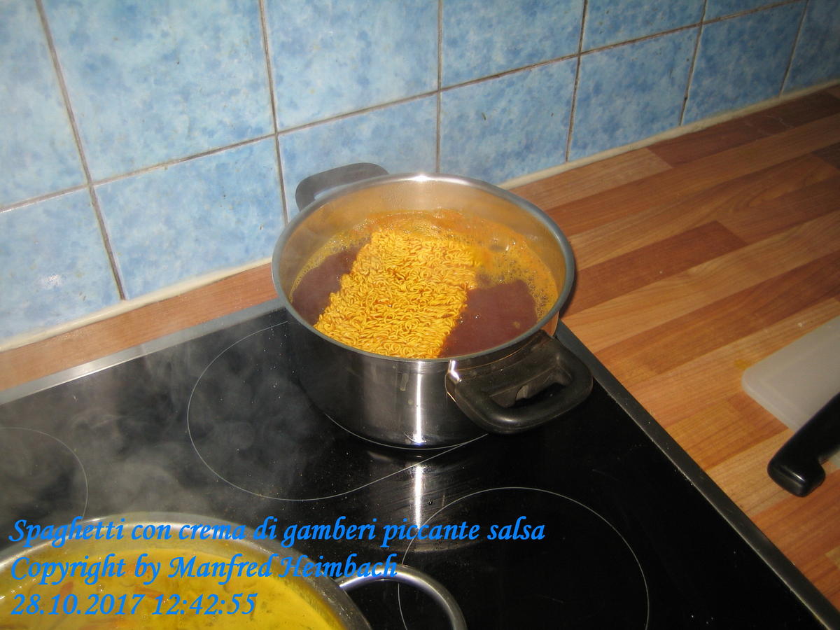Nudeln – Spaghetti con crema di gamberi piccante salsa - Rezept - Bild Nr. 4350