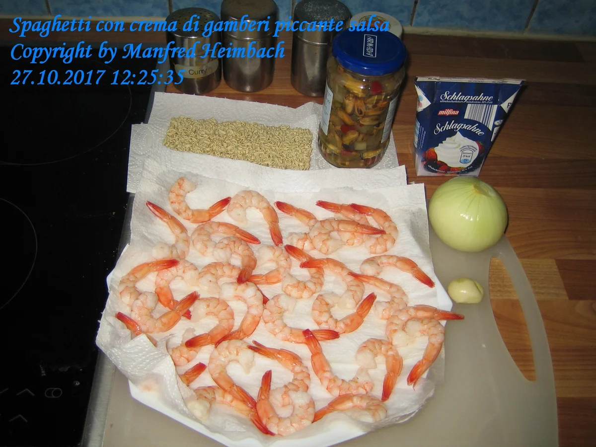 Nudeln – Spaghetti con crema di gamberi piccante salsa - Rezept - Bild Nr. 4351