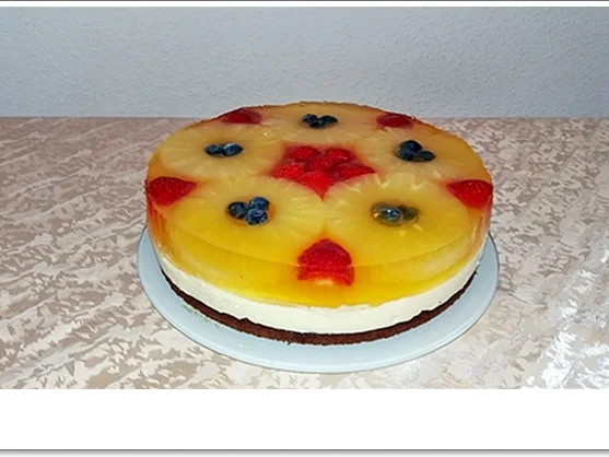 Obsttorte mit Quark-Puddingcreme-Füllung - Rezept - Bild Nr. 4360