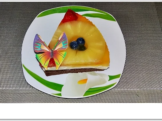 Obsttorte mit Quark-Puddingcreme-Füllung - Rezept - Bild Nr. 4361