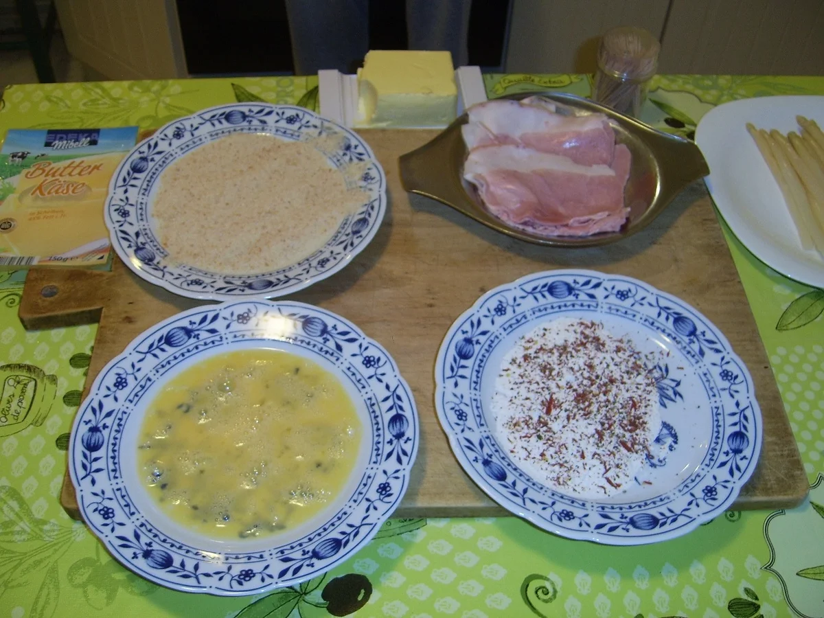 Rezept: Spargel Schinken Käse nach Wiener-Art Bild Nr. 4351 Spargel Schinken Käse nach Wiener-Art - Rezept - Bild Nr. 4351