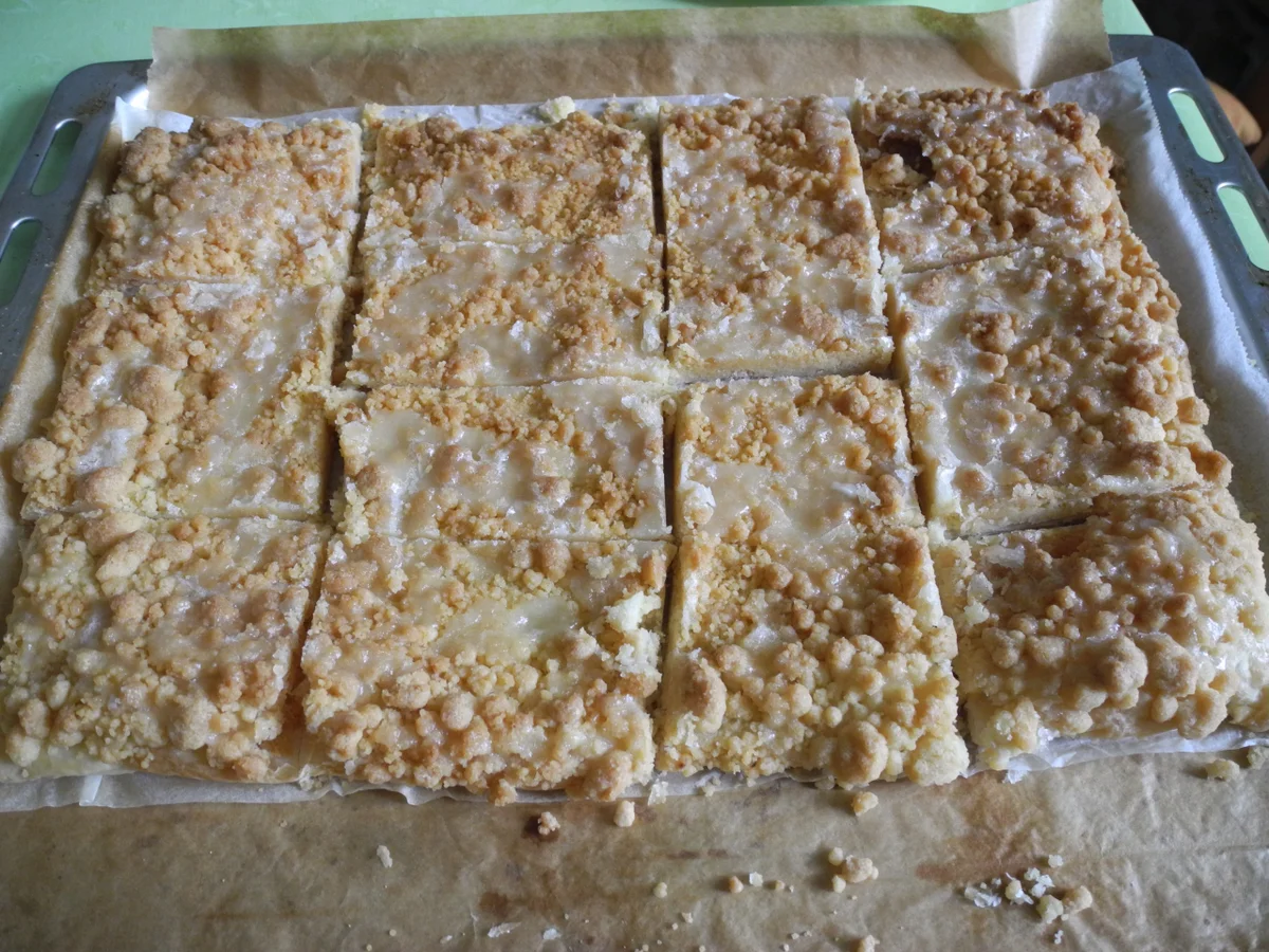 Blätterteig - Streußel - Kuchen mit Orangen/Zitronenguss "Prasselkuchen" - Rezept - Bild Nr. 4349