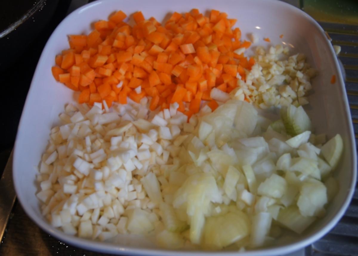 Überbackenes Rinder-Gemüse-Hackfleisch mit Kartoffelstampf - Rezept - Bild Nr. 4347