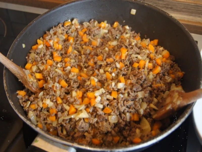 Rezept: Überbackenes Rinder-Gemüse-Hackfleisch mit Kartoffelstampf Bild Nr. 4349 Überbackenes Rinder-Gemüse-Hackfleisch mit Kartoffelstampf - Rezept - Bild Nr. 4349