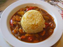 Süß-saures Gemüse-Garnelen-Curry mit Curry-Reis - Rezept - Bild Nr. 4365