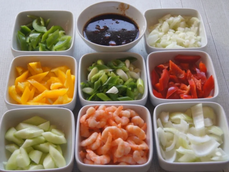 Rezept: Süß-saures Gemüse-Garnelen-Curry mit Curry-Reis Bild Nr. 4367 Süß-saures Gemüse-Garnelen-Curry mit Curry-Reis - Rezept - Bild Nr. 4367