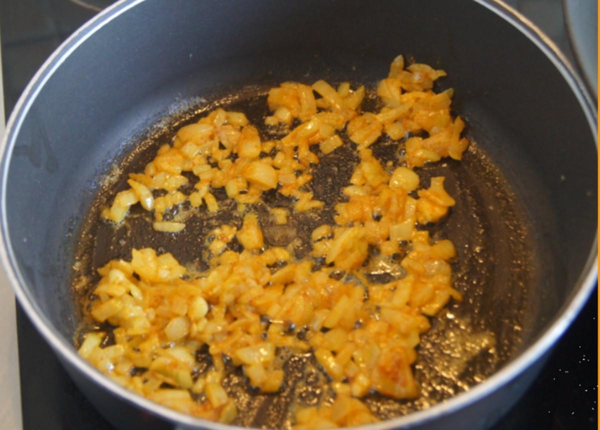 Süß-saures Gemüse-Garnelen-Curry mit Curry-Reis - Rezept - Bild Nr. 4377