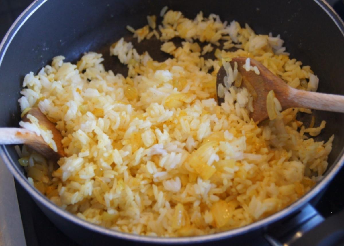 Süß-saures Gemüse-Garnelen-Curry mit Curry-Reis - Rezept - Bild Nr. 4378