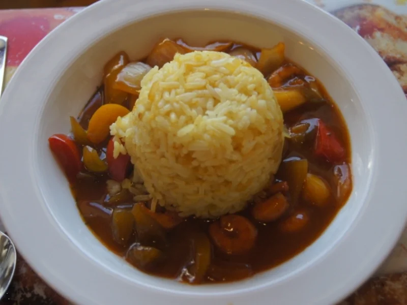 Rezept: Süß-saures Gemüse-Garnelen-Curry mit Curry-Reis Bild Nr. 4379 Süß-saures Gemüse-Garnelen-Curry mit Curry-Reis - Rezept - Bild Nr. 4379